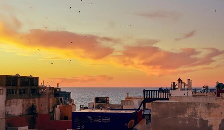 Ryad Watier Essaouira Blick über die Dächer und den Atlantik