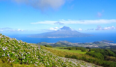 Blick auf den Pico, höchster Berg Portugals im Singleurlaub Azoren