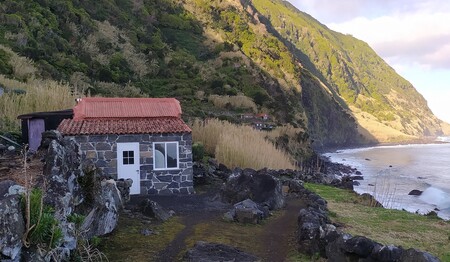 Blick auf eine Fajã auf São Jorge – Naturidylle Singleurlaub Azoren