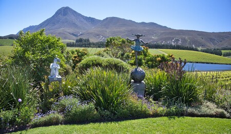 Singlereise Südafrika Skulpturen im Garten des Weinguts Creation Wines für Singles & Alleinreisende