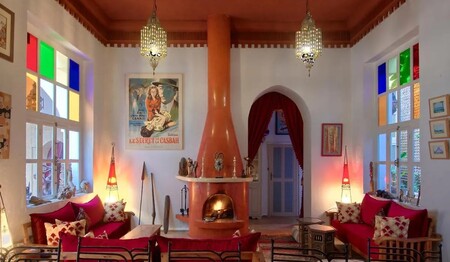 Kaminzimmer in Ryad Watier Essaouira für Singles & Alleinreisende in Marokko.