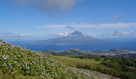 Blick auf den Pico, höchster Berg Portugals im Singleurlaub Azoren