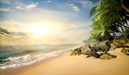 Singlereise Sri Lanka: Malerische Strandlandschaft bei Galle für Singles & Alleinreisende.