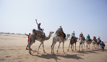 Kamelreiten am Strand für Singles & Alleinreisende in Marokko auf dieser Singlereise