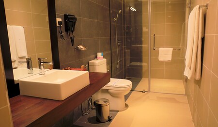 Oak Ray Heritage Badezimmer Dusche Beispiel für Singles & Alleinreisende in Kandy