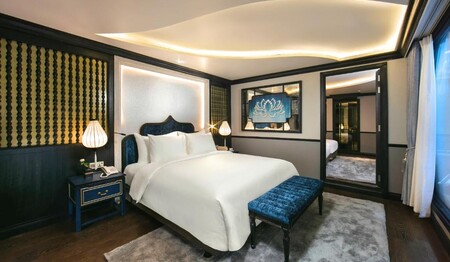 Kabinenbeispiel auf der Le Journay Luxury Cruise auf Ihrer Rundreise Vietnam & Kambodscha für Singles & Alleinreisende